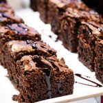 Double Chocolate Brownies on a white plate